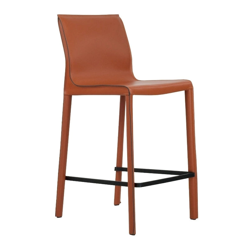 Tabouret de bar moderne en cuir STAN