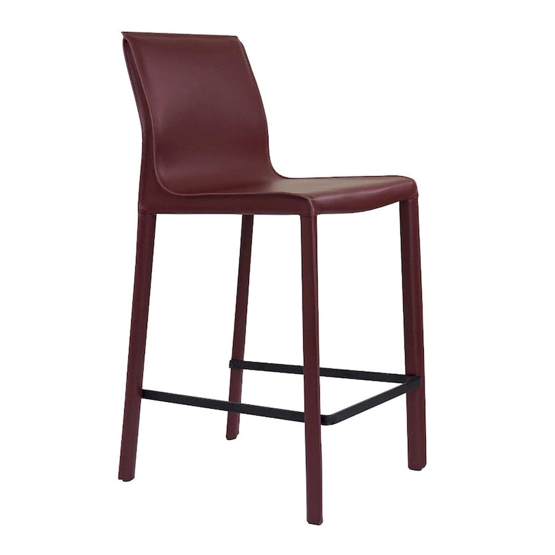 Tabouret de bar moderne en cuir STAN