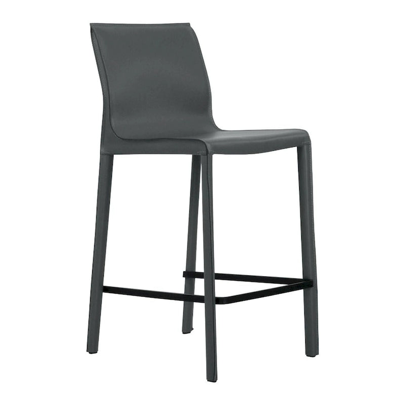Tabouret de bar moderne en cuir STAN