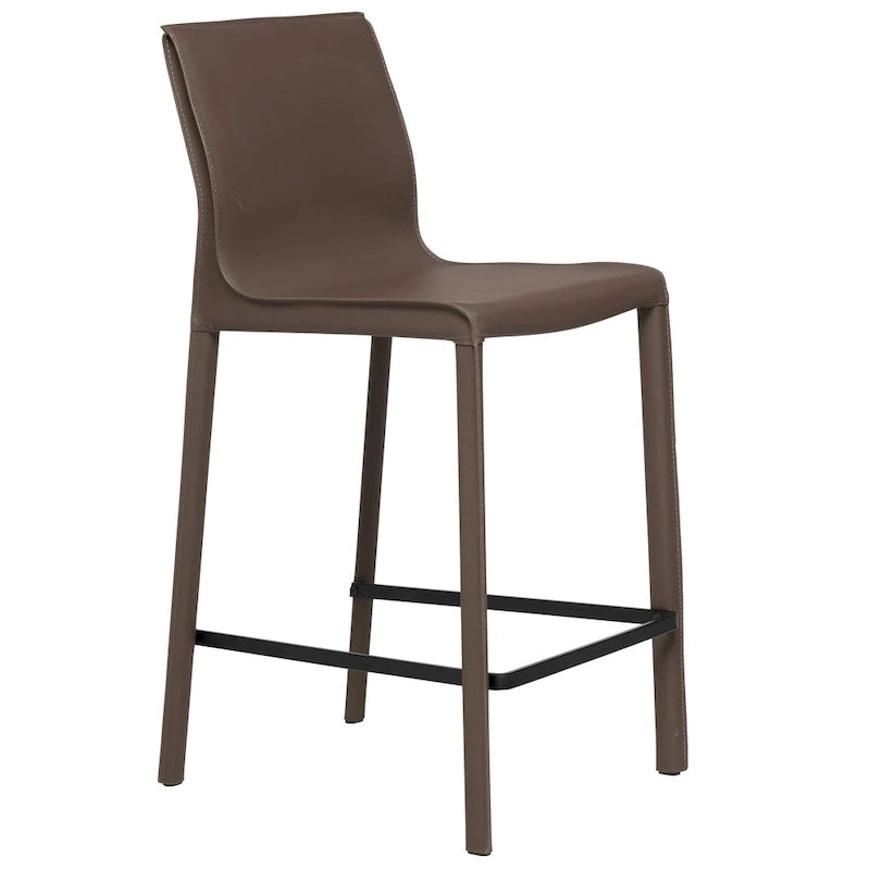 Tabouret de bar moderne en cuir STAN