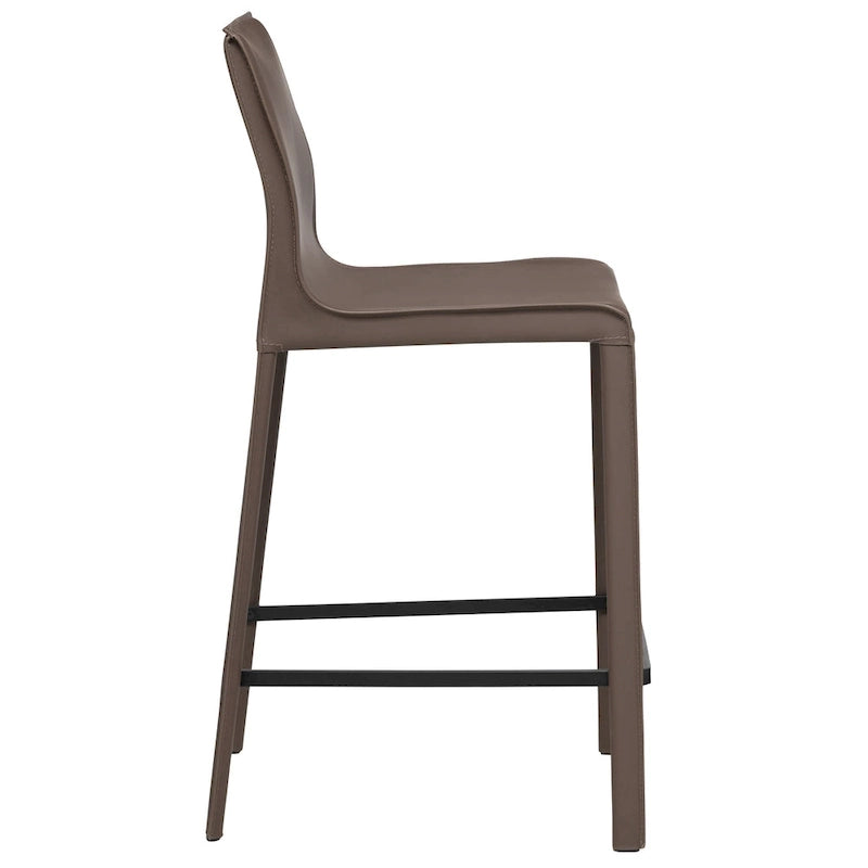 Tabouret de bar moderne en cuir STAN