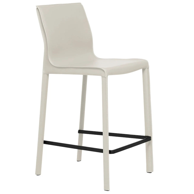 Tabouret de bar moderne en cuir STAN