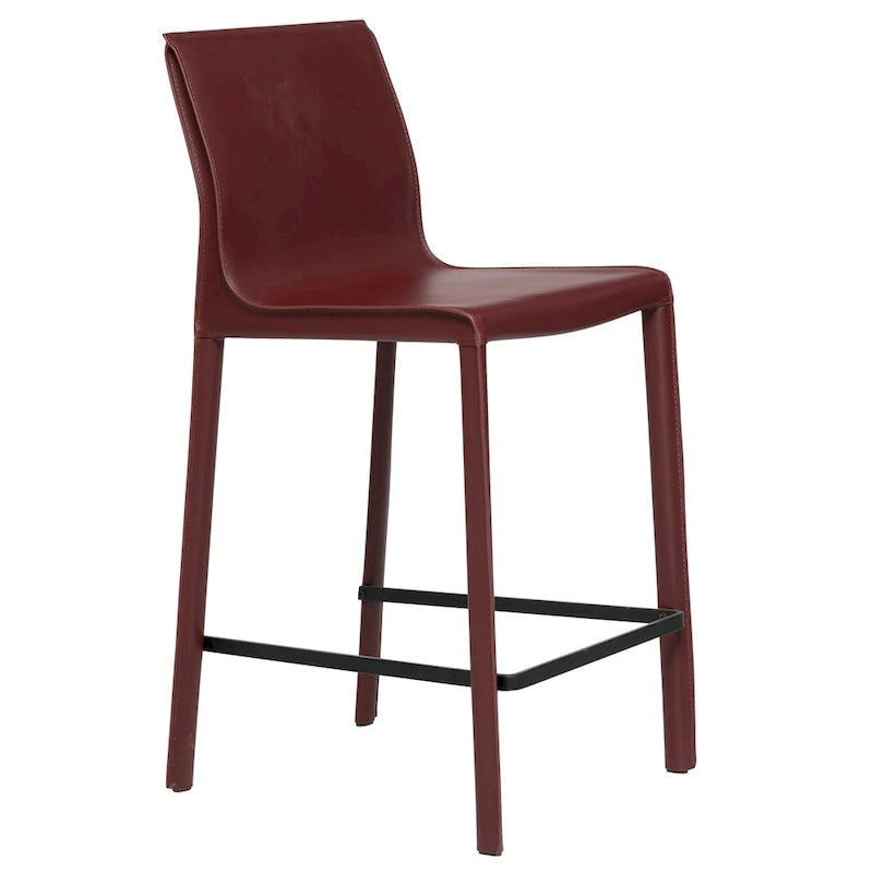 Tabouret de bar moderne en cuir STAN