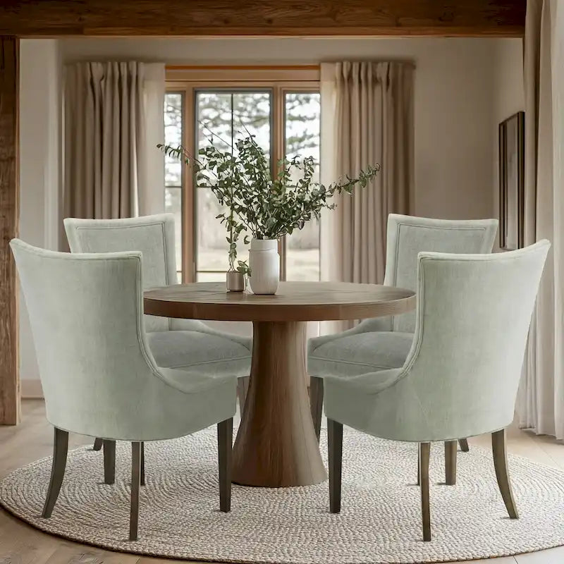 Chaises de salle à manger rembourrées Madison Park Signature Ultra avec pieds en bois (ensemble de 2)