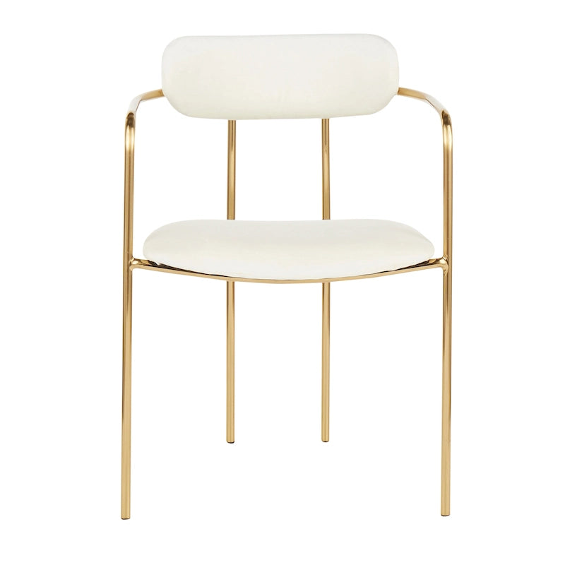 Fauteuil en velours glamour Silver Orchid Gregor (lot de 2)