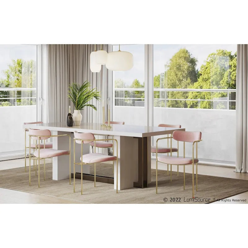 Fauteuil en velours glamour Silver Orchid Gregor (lot de 2)