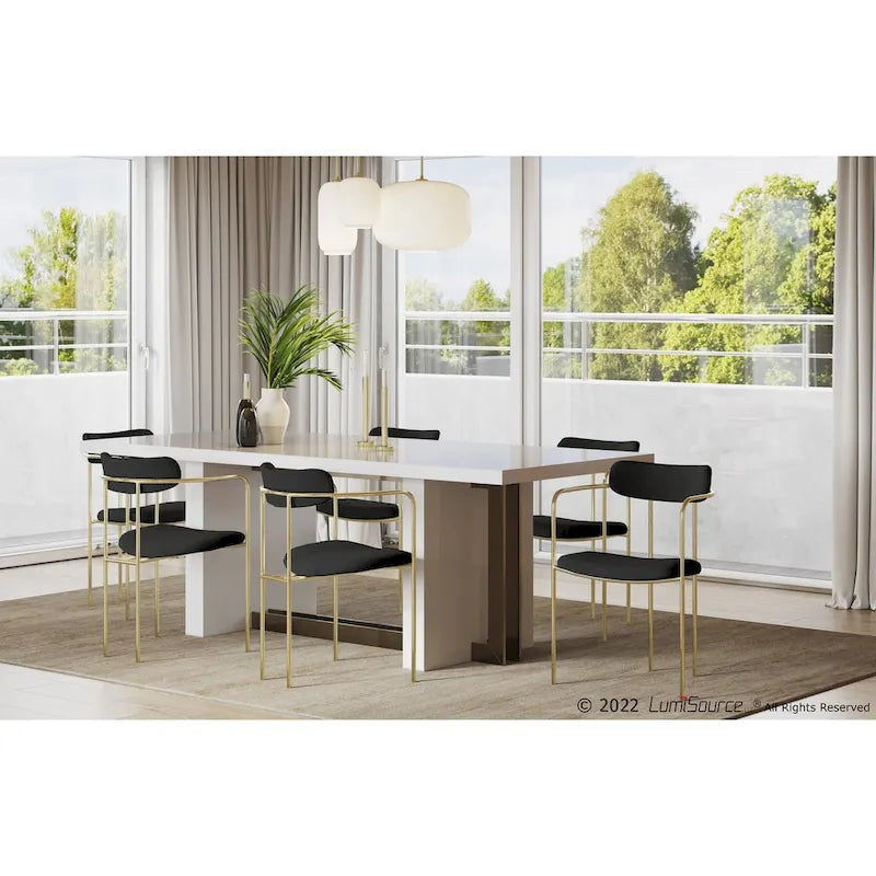 Fauteuil en velours glamour Silver Orchid Gregor (lot de 2)