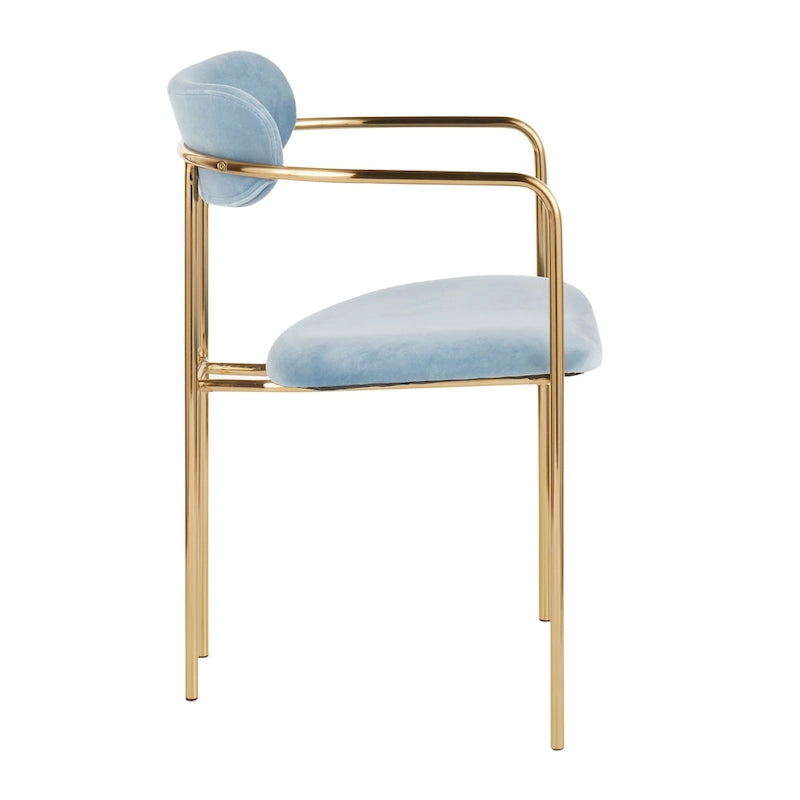 Fauteuil en velours glamour Silver Orchid Gregor (lot de 2)