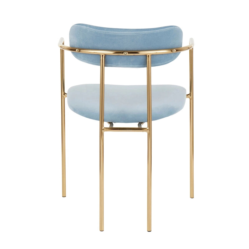 Fauteuil en velours glamour Silver Orchid Gregor (lot de 2)