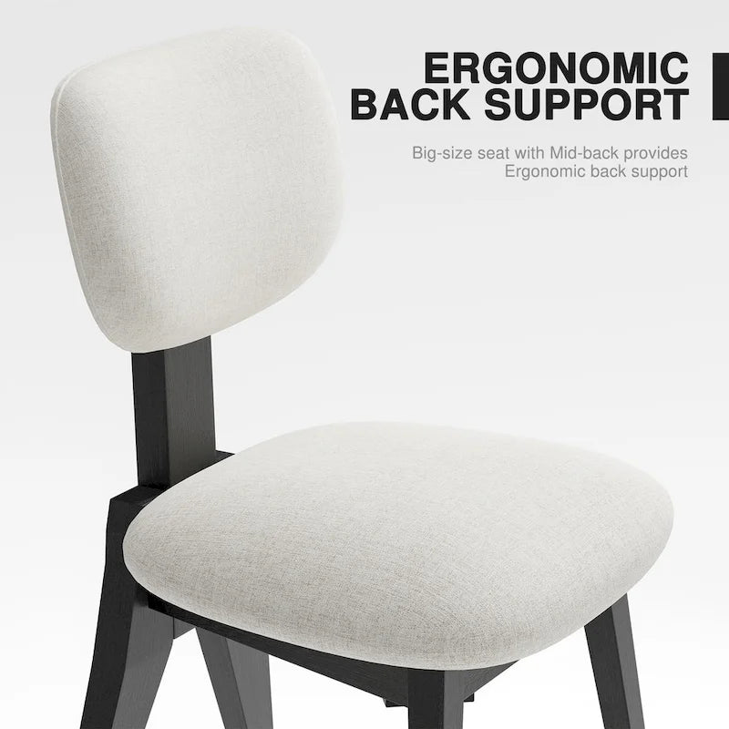 Chaises de salle à manger en bois massif (lot de 2) - 21*19*33