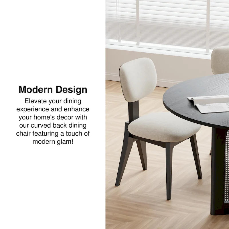 Chaises de salle à manger en bois massif (lot de 2) - 21*19*33