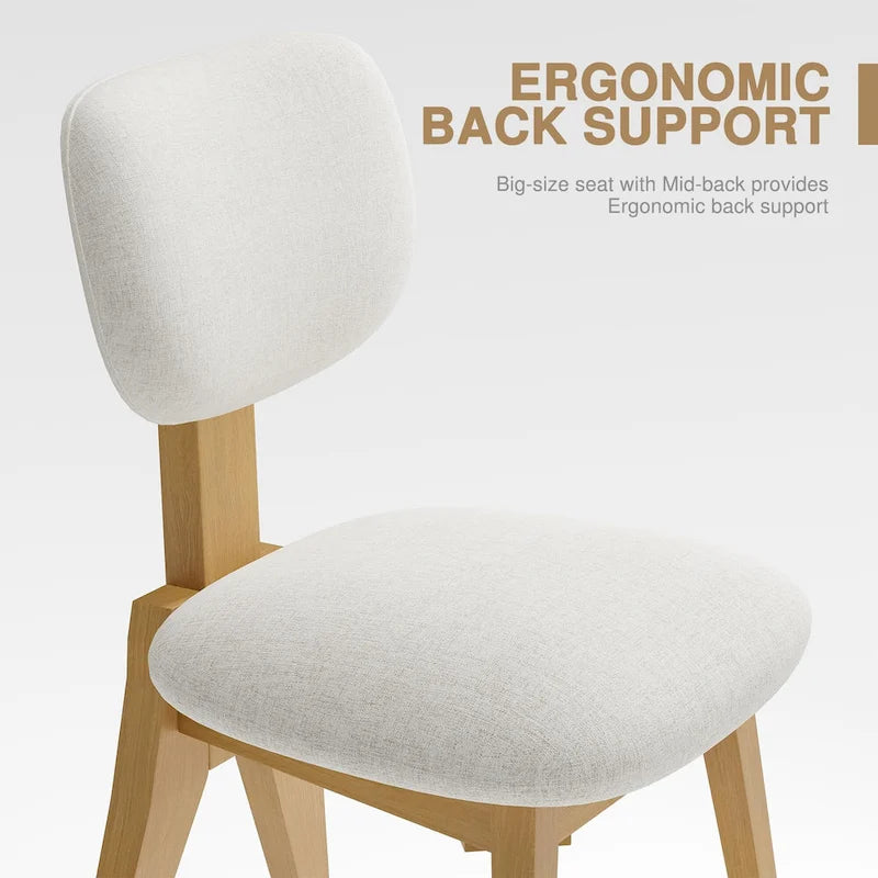 Chaises de salle à manger en bois massif (lot de 2) - 21*19*33