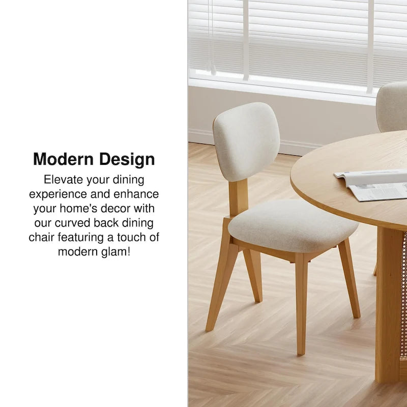 Chaises de salle à manger en bois massif (lot de 2) - 21*19*33