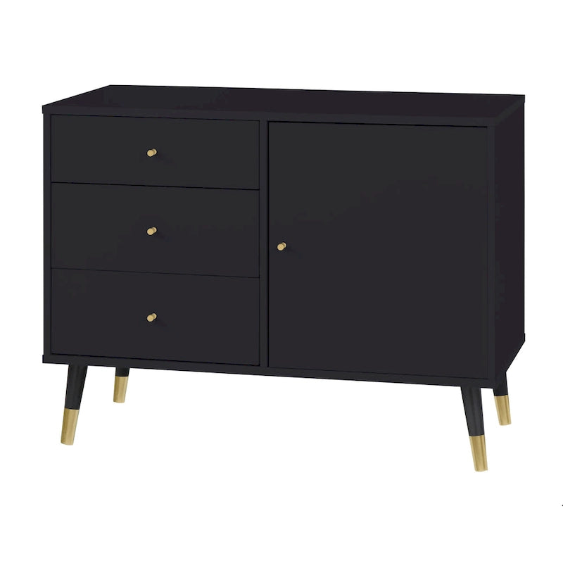 Buffet/vaisselier moderne à 3 tiroirs Carson Carrington Horsens, style milieu du siècle