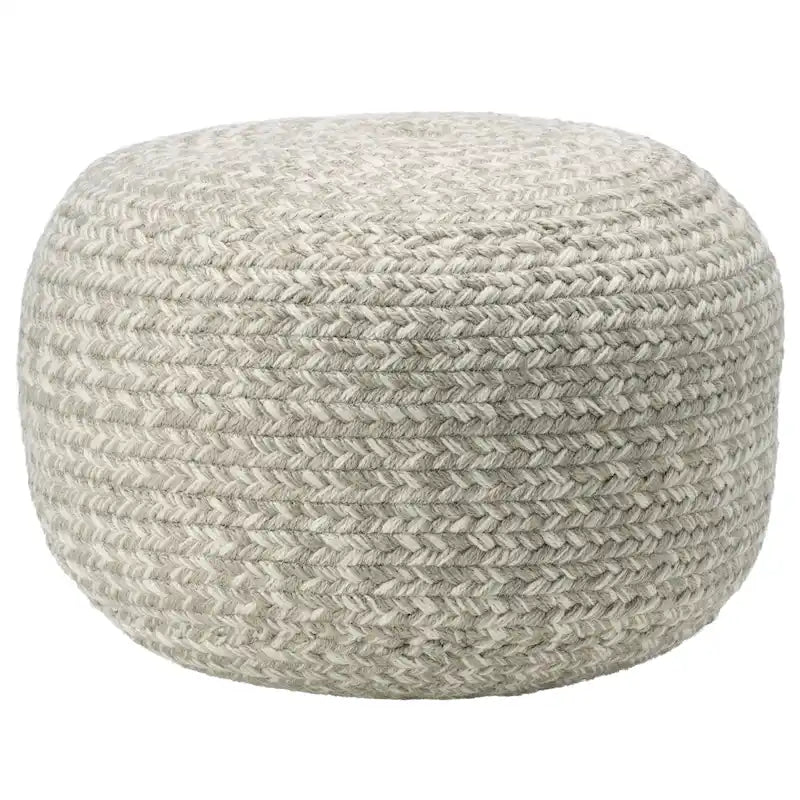 Pouf/repose-pieds rond Saba Solar Solar de Jaipur Living, en polyester, pour intérieur/extérieur - 45,7 x 45,7 x 30,5 cm