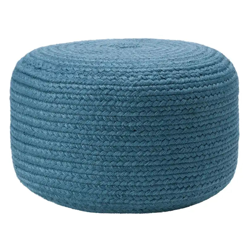 Pouf/repose-pieds rond Saba Solar Solar de Jaipur Living, en polyester, pour intérieur/extérieur - 45,7 x 45,7 x 30,5 cm