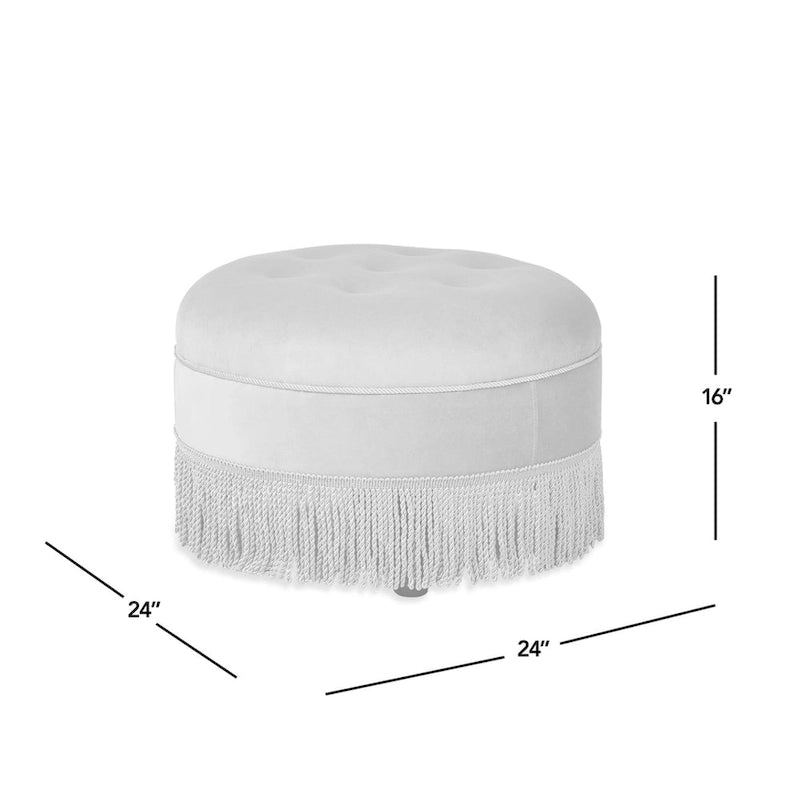 Pouf d'appoint rond rembourré Yolanda 24