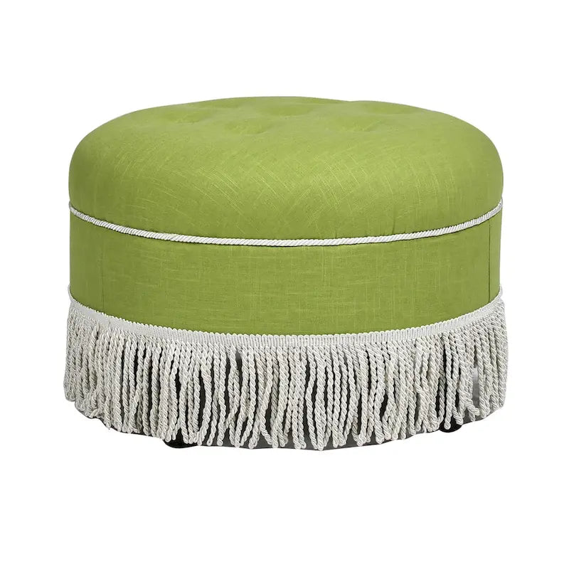 Pouf d'appoint rond rembourré Yolanda 24
