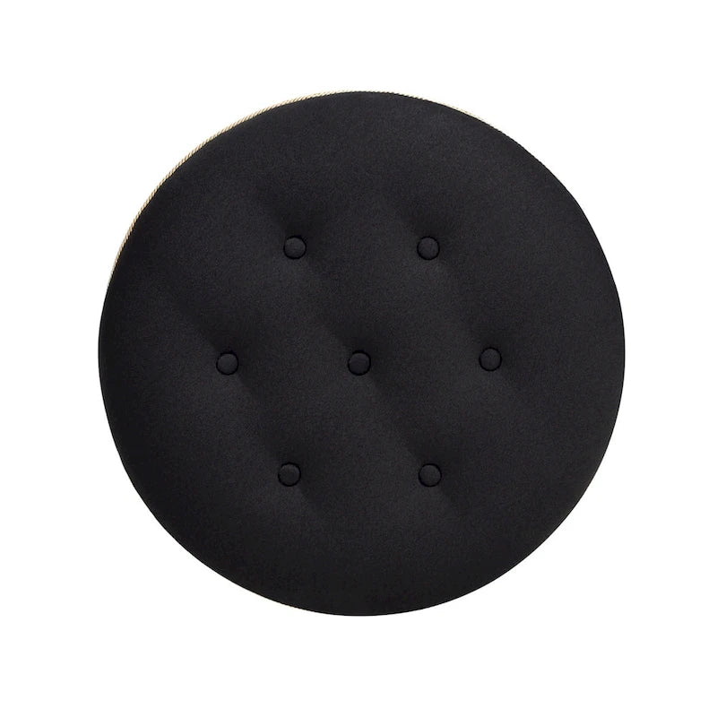 Pouf d'appoint rond rembourré Yolanda 24