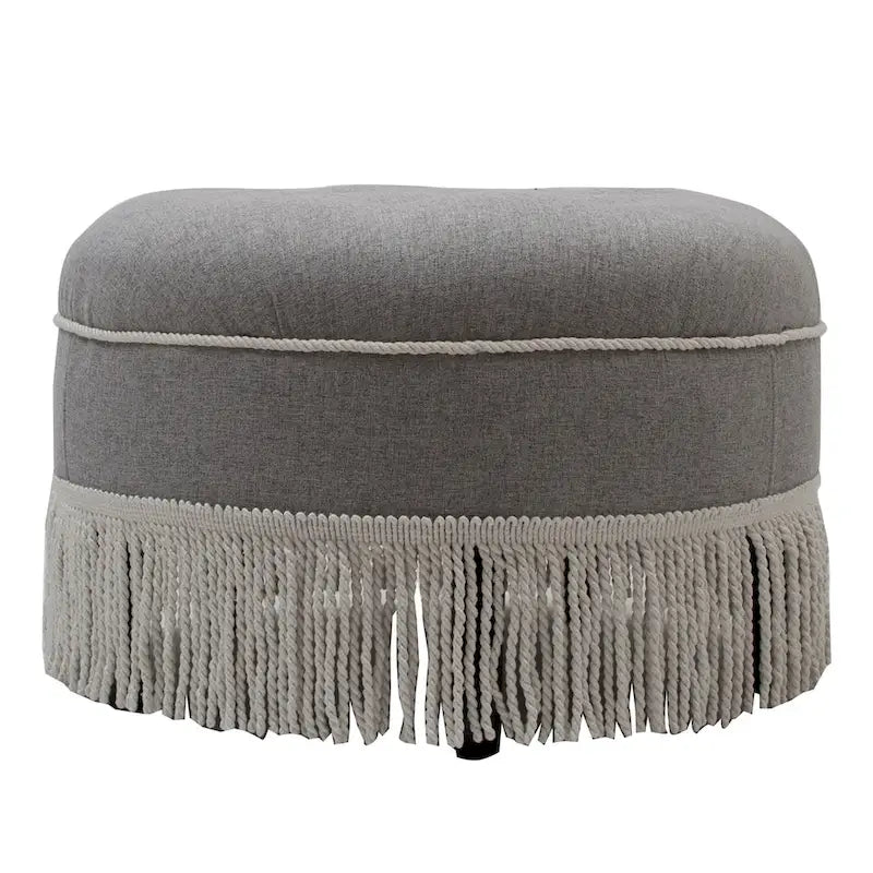 Pouf d'appoint rond rembourré Yolanda 24