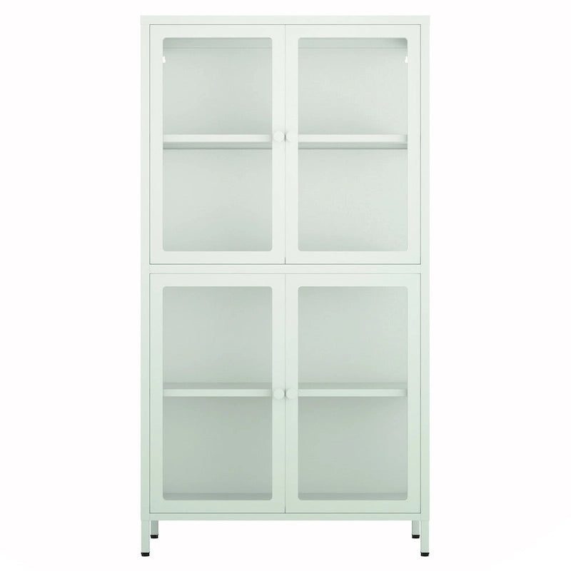 Armoire de rangement à quatre portes vitrées