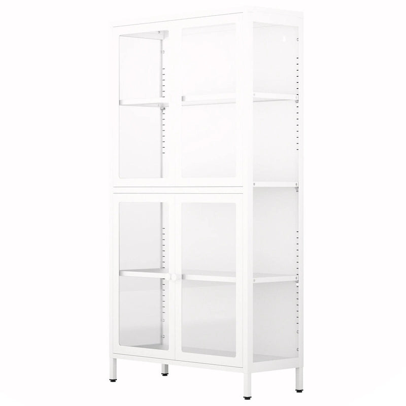 Armoire de rangement à quatre portes vitrées