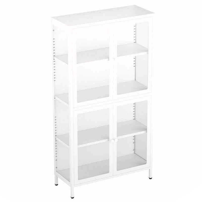 Armoire de rangement à quatre portes vitrées