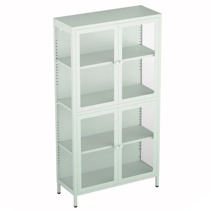 Armoire de rangement à quatre portes vitrées