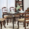 Furniture of America Shak Traditional Dark Walnut 78-inch Dining Table