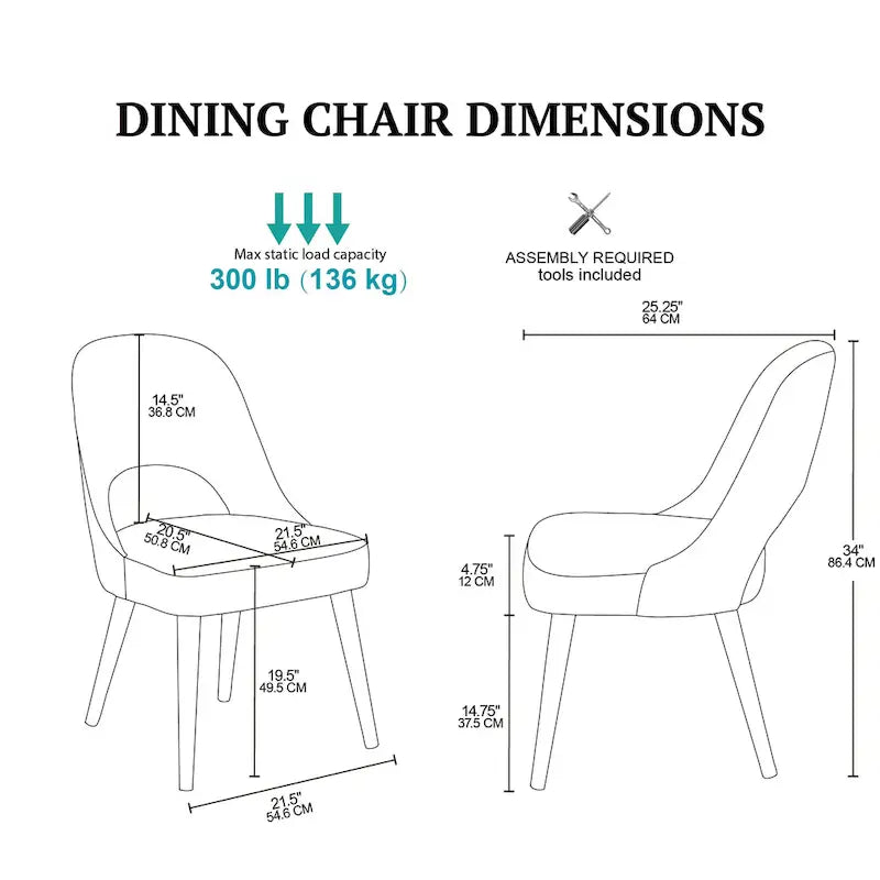Chaises de salle à manger rembourrées INK+IVY Nola avec dossier ajouré (lot de 2)
