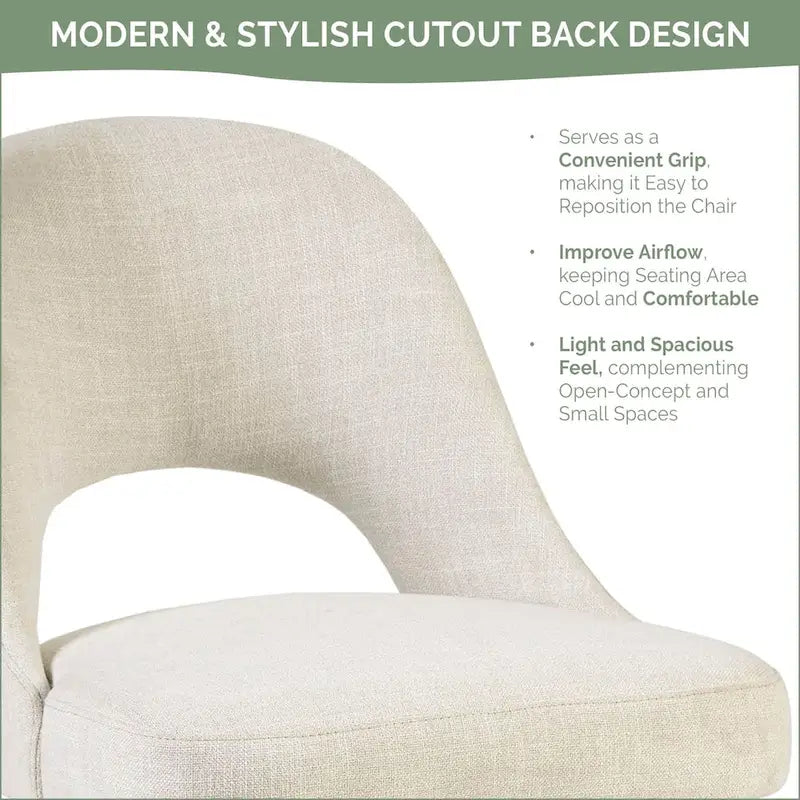 Chaises de salle à manger rembourrées INK+IVY Nola avec dossier ajouré (lot de 2)