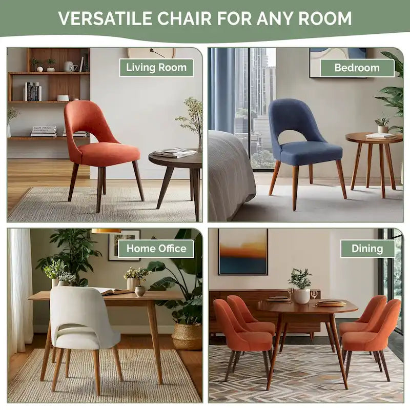 Chaises de salle à manger rembourrées INK+IVY Nola avec dossier ajouré (lot de 2)