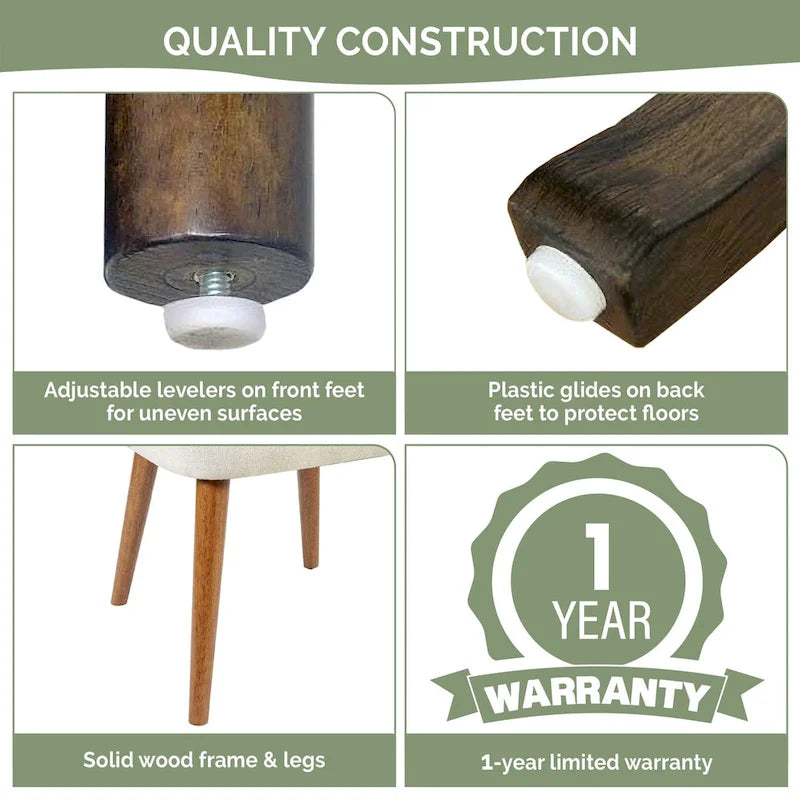 Chaises de salle à manger rembourrées INK+IVY Nola avec dossier ajouré (lot de 2)