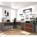 Poste de travail en L Bestar Connexion avec classeur latéral
