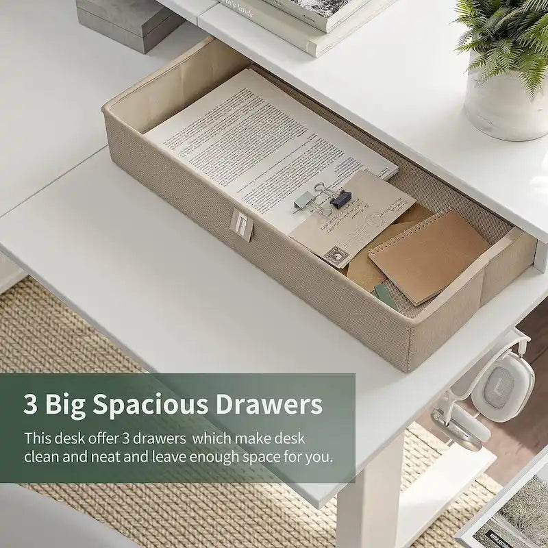 FEZIBO/Mobilier de bureau à domicile/Marron et noir/Bois/Bureau debout/Bureaux