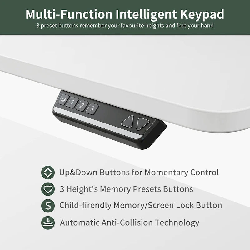 FEZIBO/Mobilier de bureau à domicile/Marron et noir/Bois/Bureau debout/Bureaux