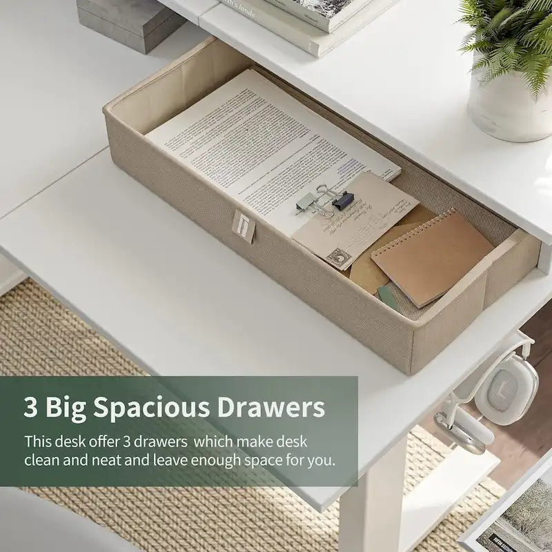 FEZIBO/Mobilier de bureau à domicile/Marron et noir/Bois/Bureau debout/Bureaux