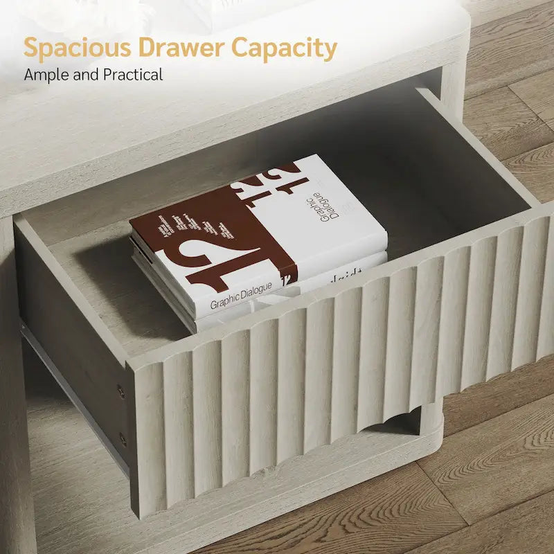 SICOTAS Ensemble de 2 tables de chevet avec 1 tiroir et rangement ouvert