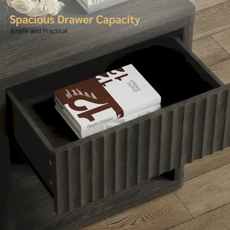 SICOTAS Ensemble de 2 tables de chevet avec 1 tiroir et rangement ouvert