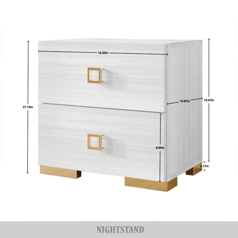 Ensemble de 3 tables de chevet CraftPorch pour chambre à coucher, lit plateforme capitonné en velours luxueux