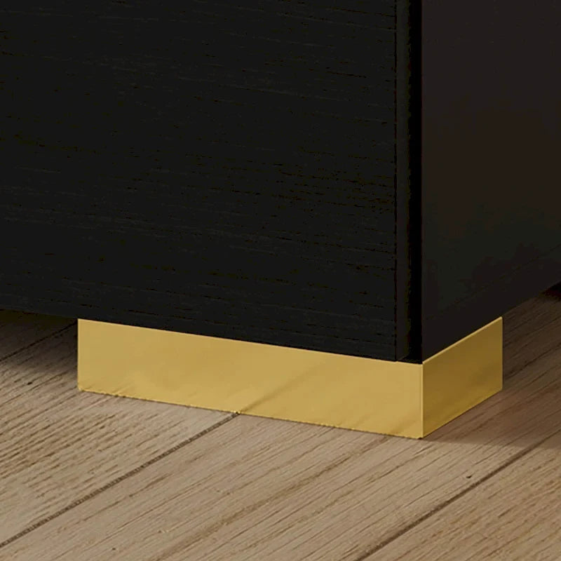 Ensemble de 3 tables de chevet CraftPorch pour chambre à coucher, lit plateforme capitonné en velours luxueux