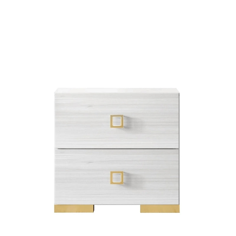 Ensemble de 3 tables de chevet CraftPorch pour chambre à coucher, lit plateforme capitonné en velours luxueux