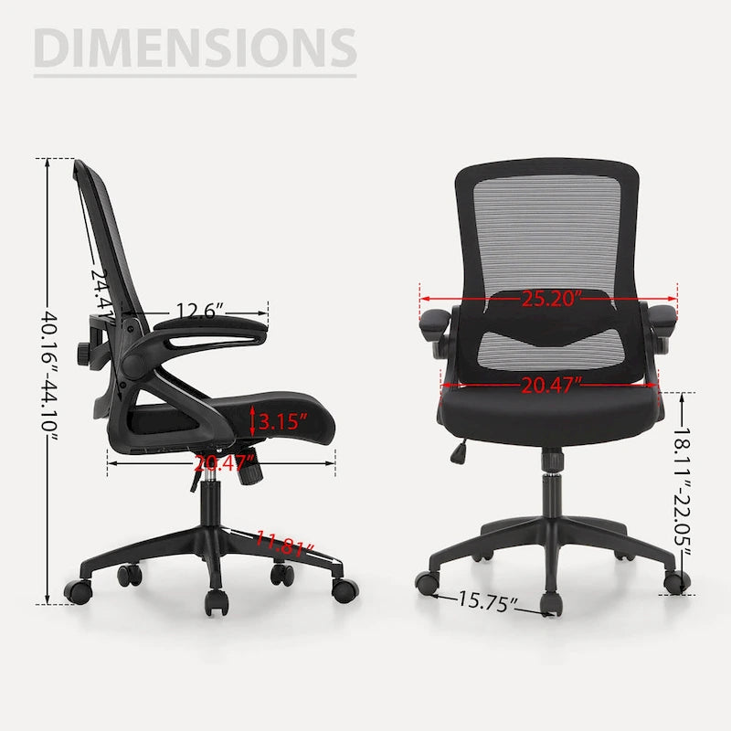 Chaise de bureau ergonomique en maille avec dossier haut, pivotante à 360°, pour ordinateur de direction