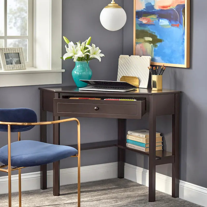 Bureau d'angle en bois massif et MDF Porch &amp; Den Lincoln