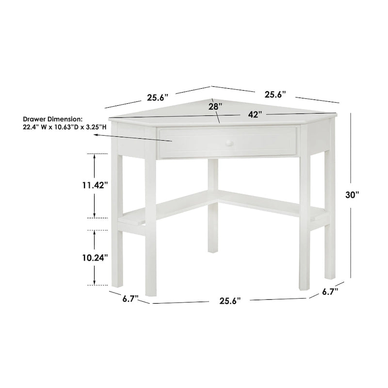 Bureau d'angle en bois massif et MDF Porch &amp; Den Lincoln