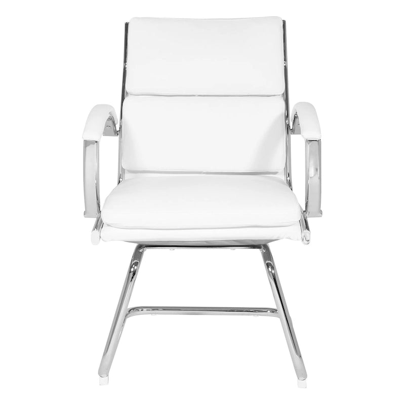 Chaise visiteur mi-haute en similicuir