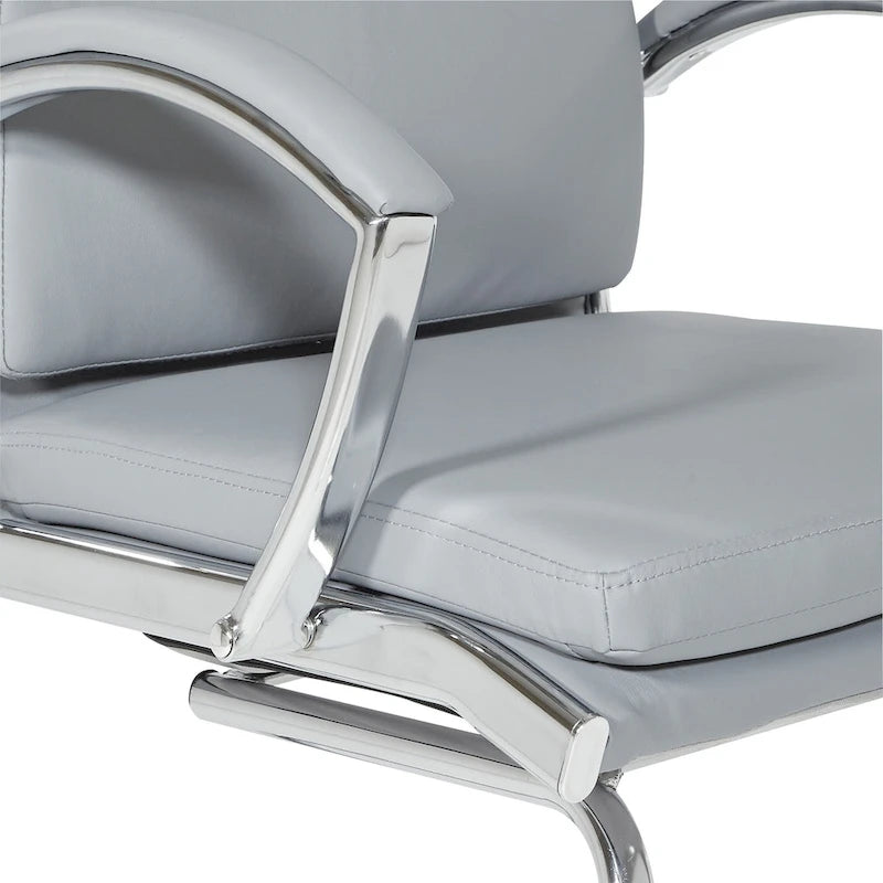 Chaise visiteur mi-haute en similicuir