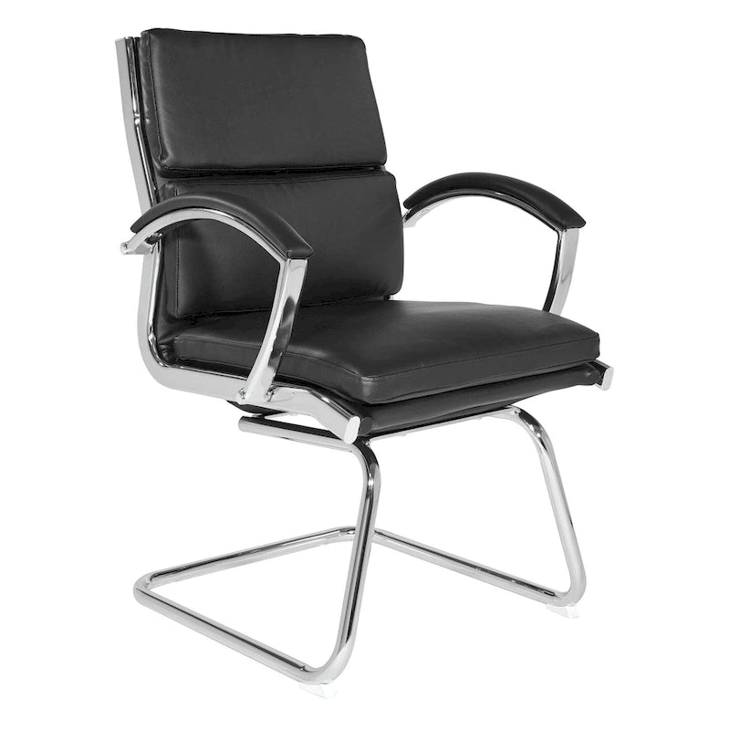 Chaise visiteur mi-haute en similicuir