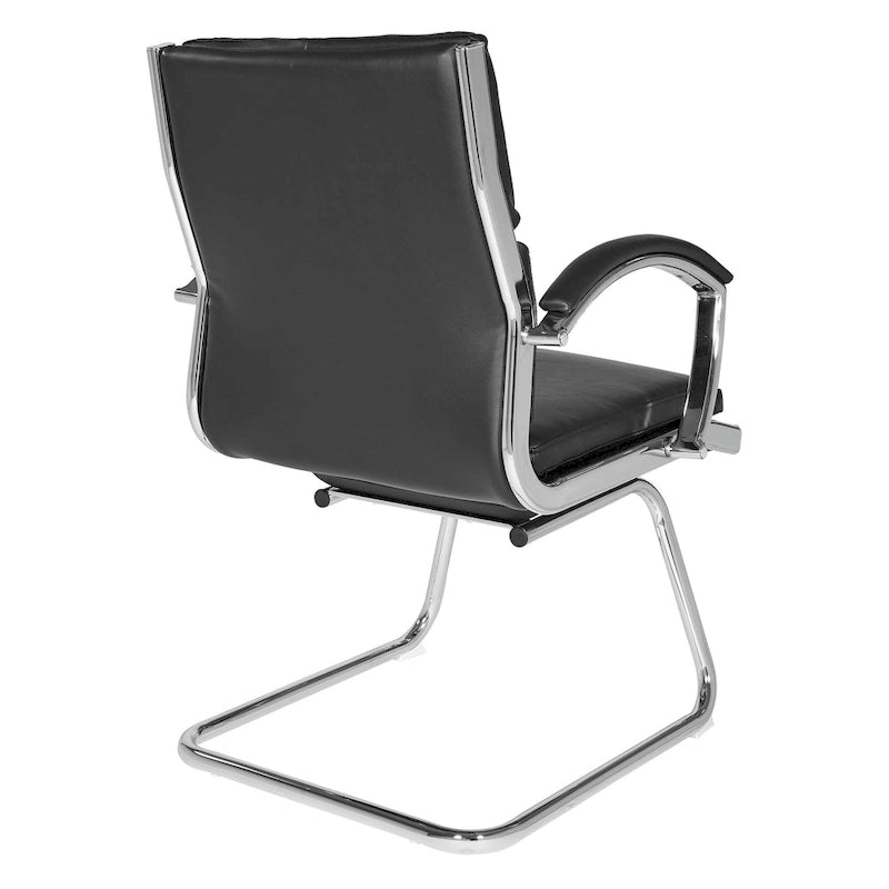 Chaise visiteur mi-haute en similicuir