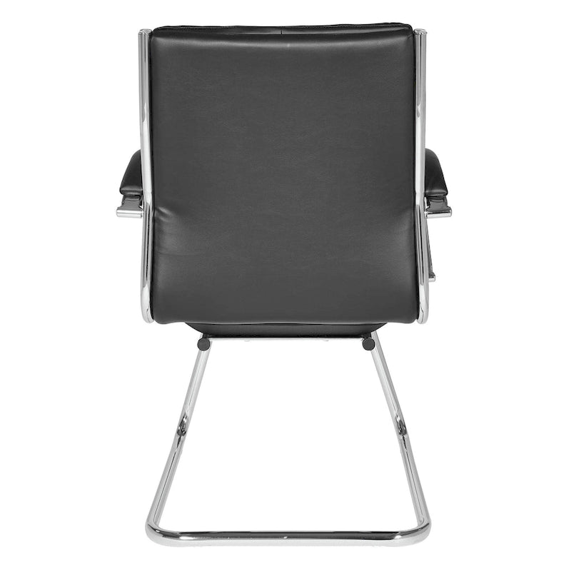 Chaise visiteur mi-haute en similicuir